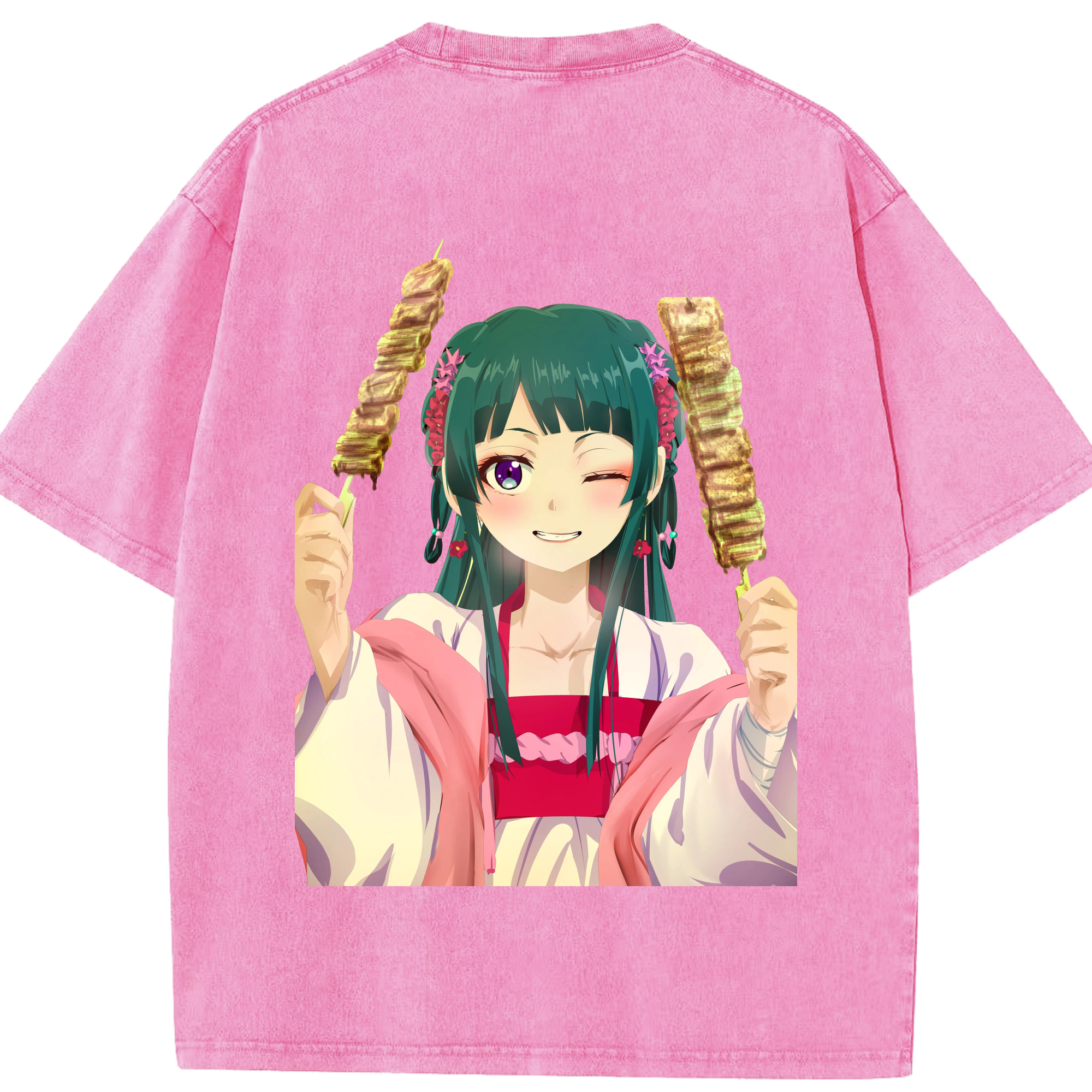 （画像用） 薬屋のひとりごと The Apothecary Diaries 綿100% ヴィンテージ風 半袖Tシャツ（背面プリント）